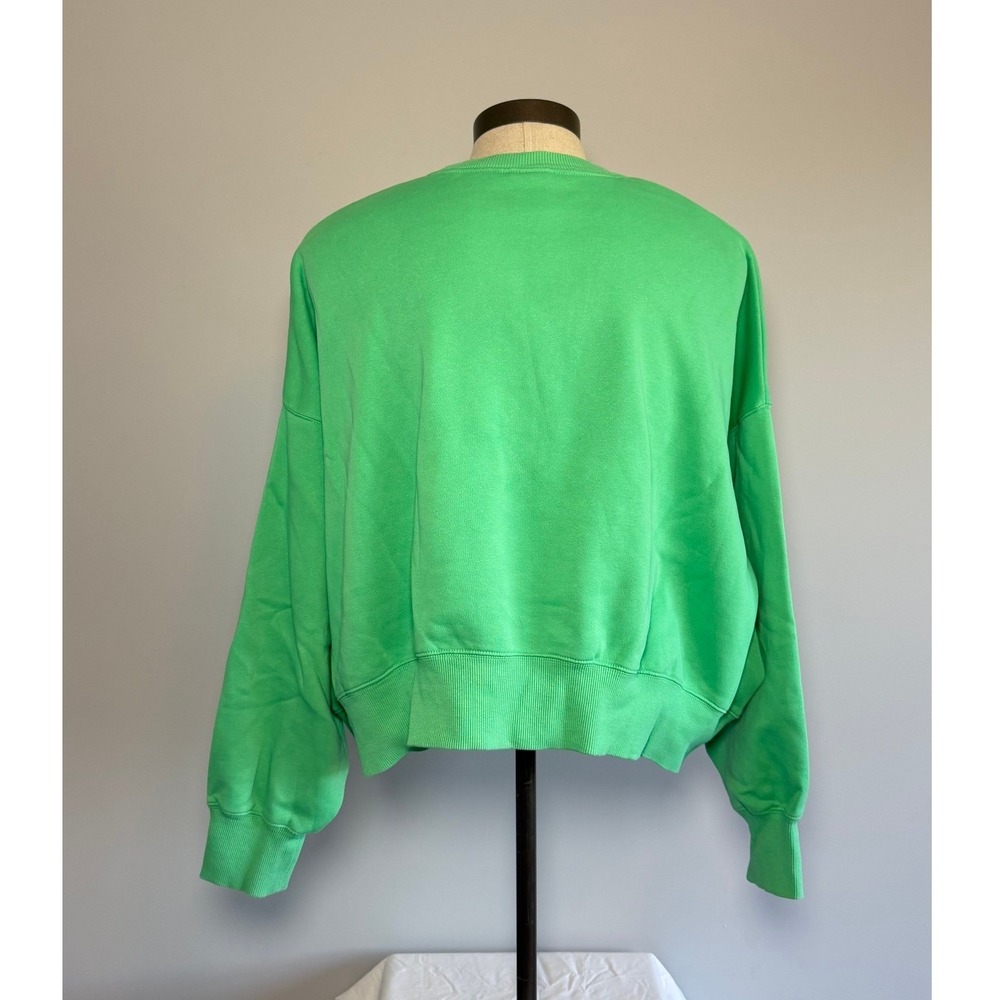 Nike Phoenix Fleece Over-Oversized Crewneck Sweatshirt Lucky Green DQ5761-363 XL - Picture 2 of 5